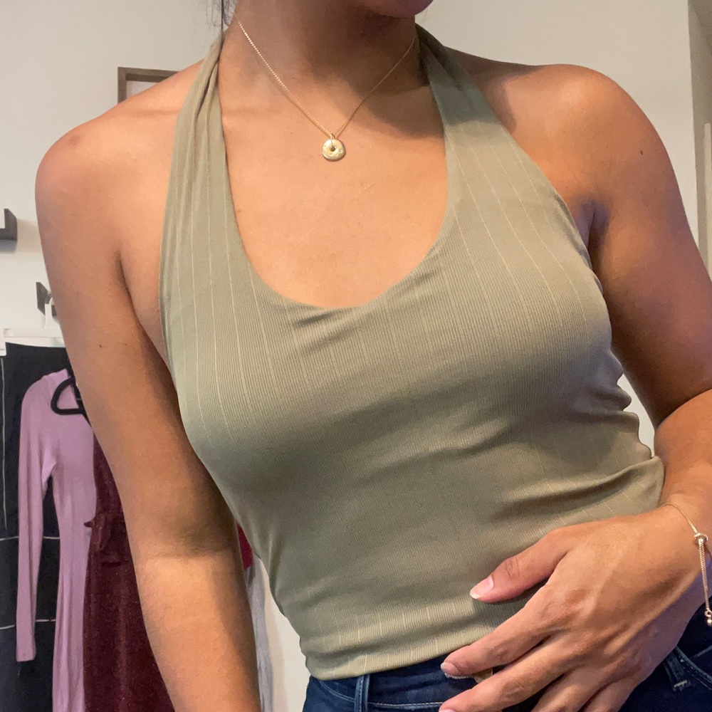 Green halter comfy top from Klassy Network